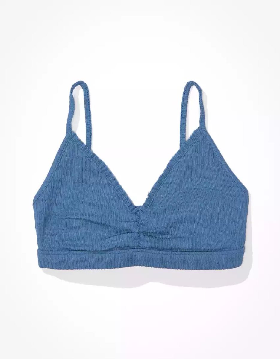 Debardeur American Eagle AE Super Cropped Cami Bleu Marine Femme | NXJ-68839620